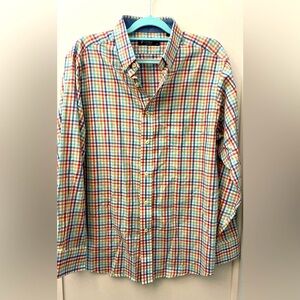 Daniel Cremieux Casual Red and Blue Button Down Shirt
